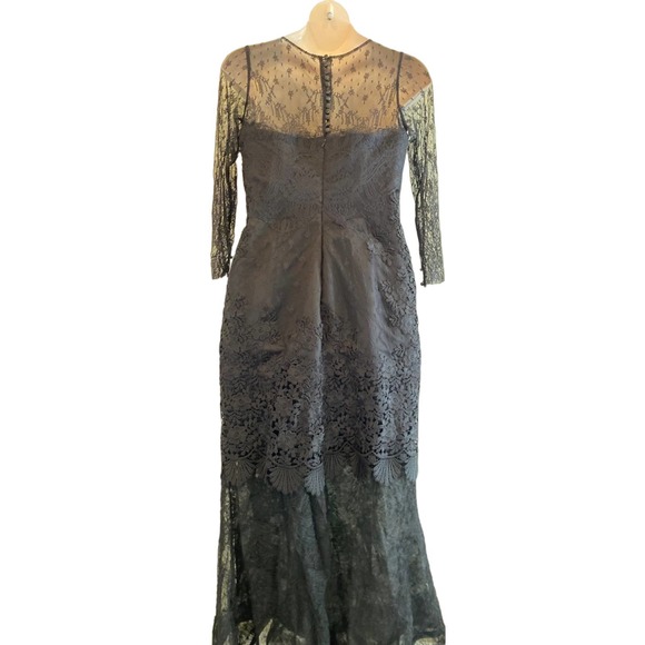 Samy Gicherman Black Guipure Lace MOB Gown 12 - Picture 10 of 11